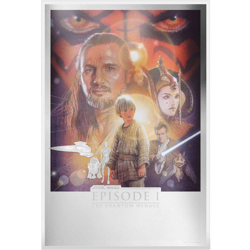 Star Wars: La Menace Fantome - Poster Premium 35g Argent