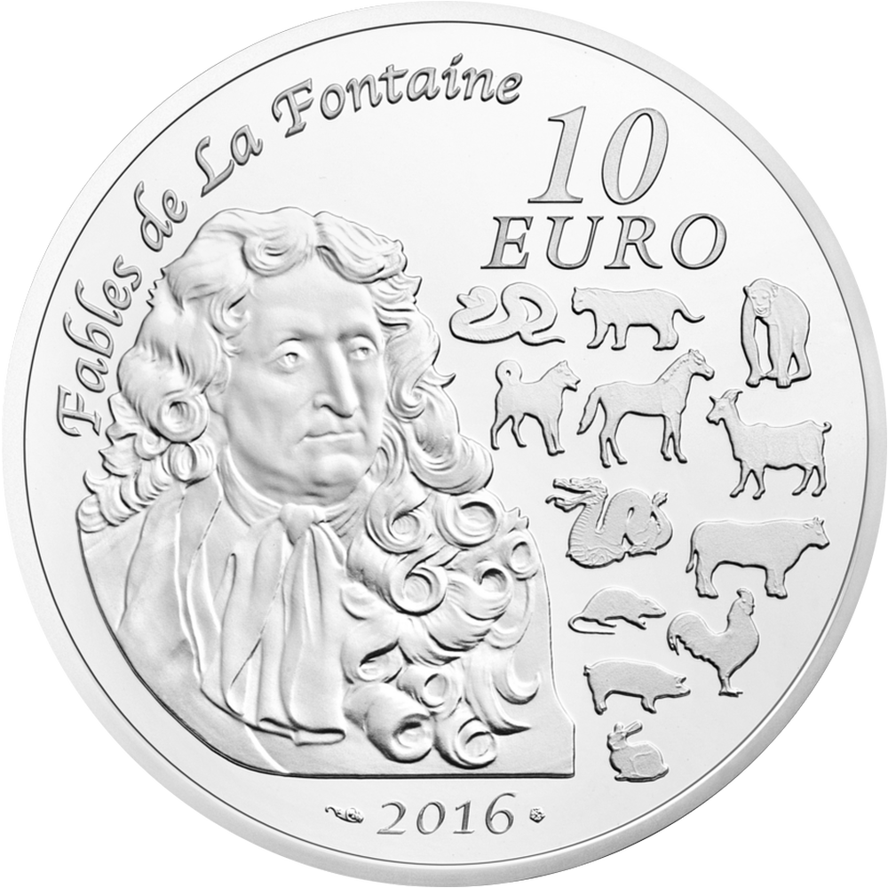 10 Euro Argent Année Du singe 2016