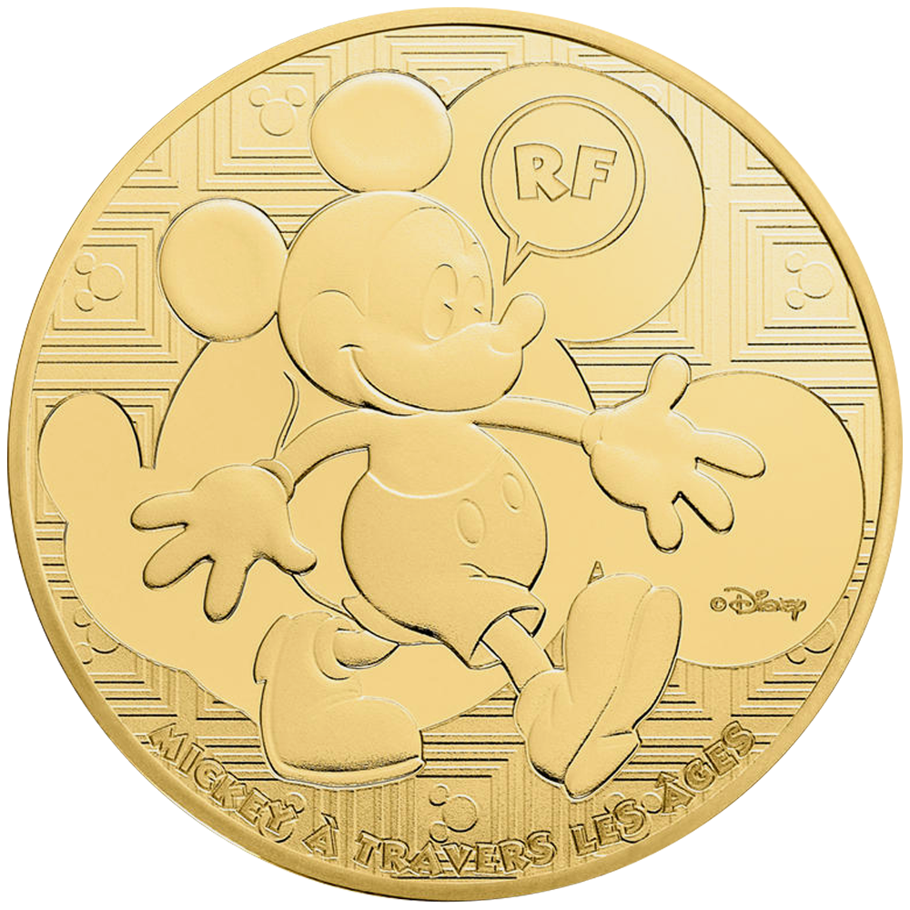 Mickey à travers les âges - 50 Euro Or 2016