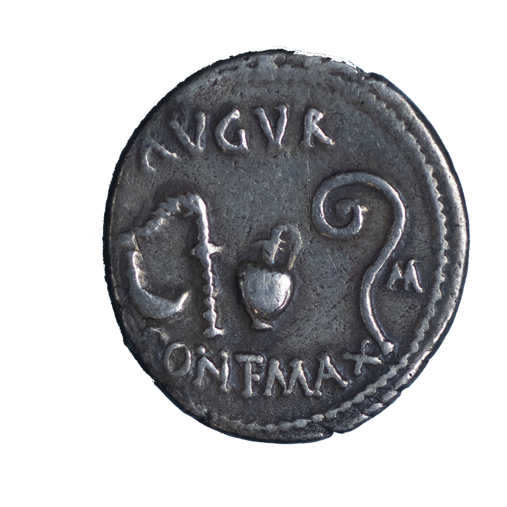 Denier de Jules César 46 AVJC Utique