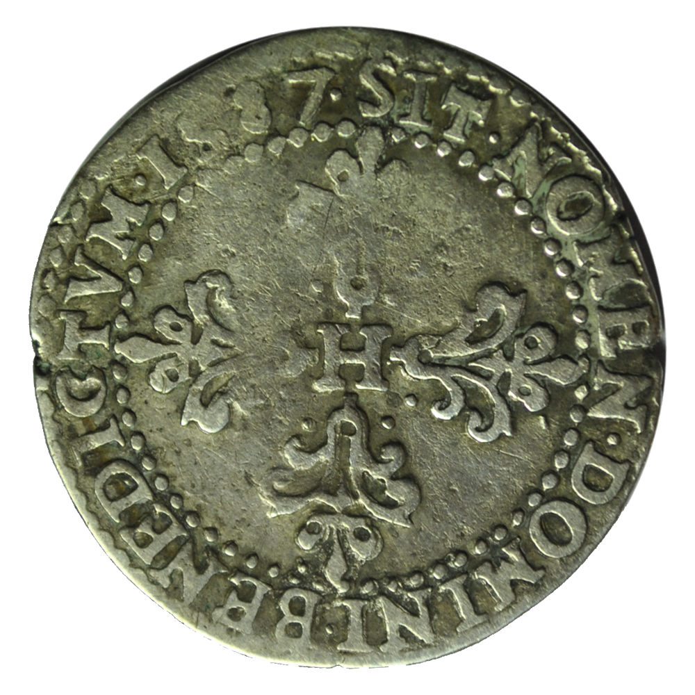 HENRI III Demi-franc au col plat 1587 B