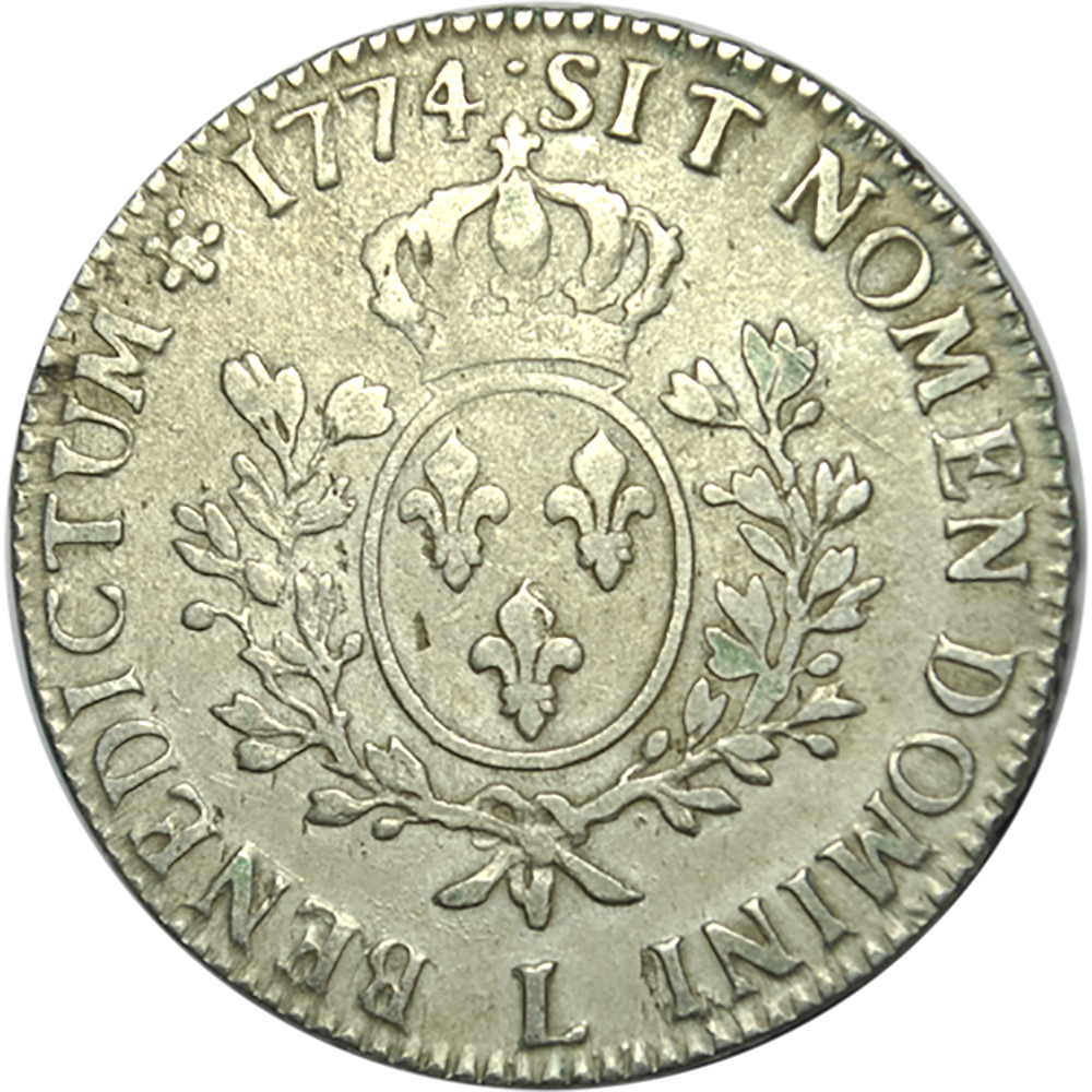 Ecu A La Vieille Tete Louis XV 1774 L