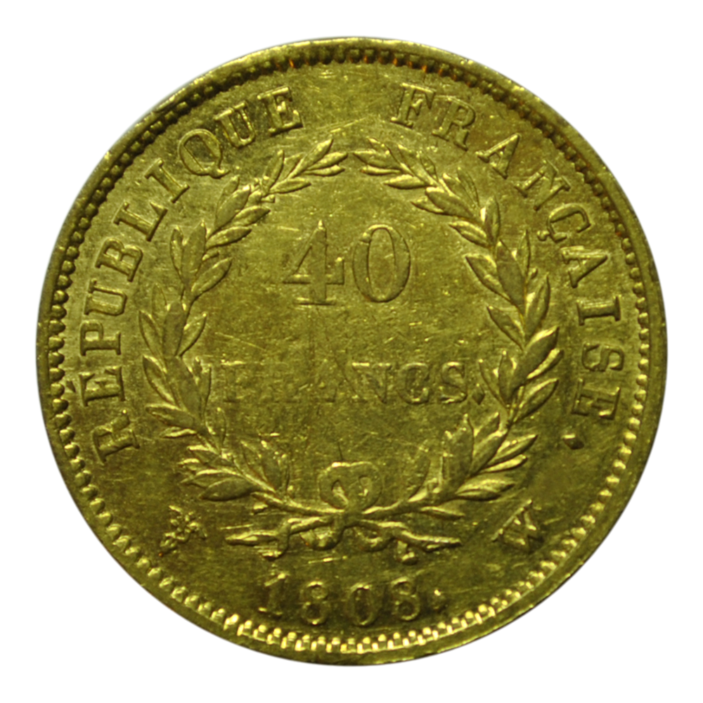 40 Francs Napoléon Tête Laurée 1808 W