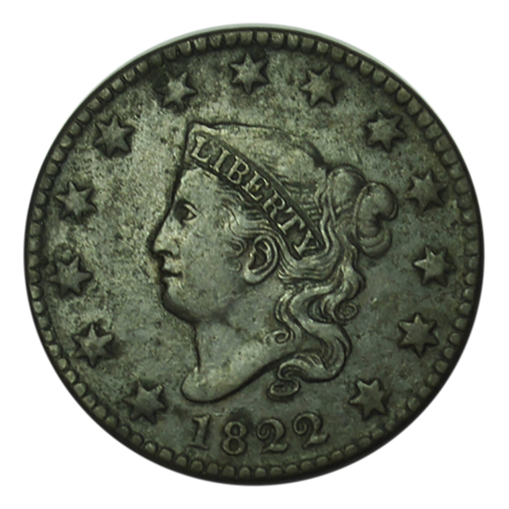 Large cent, tête à gauche 1822 Philadelphie