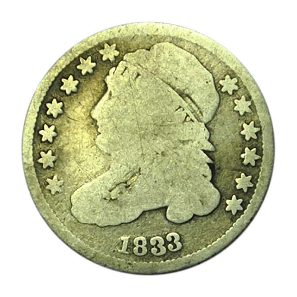 10 Cents capped bust 1833 Philadelphie