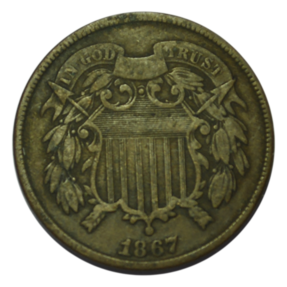 2 Cents Bouclier 1867 Philadelphie