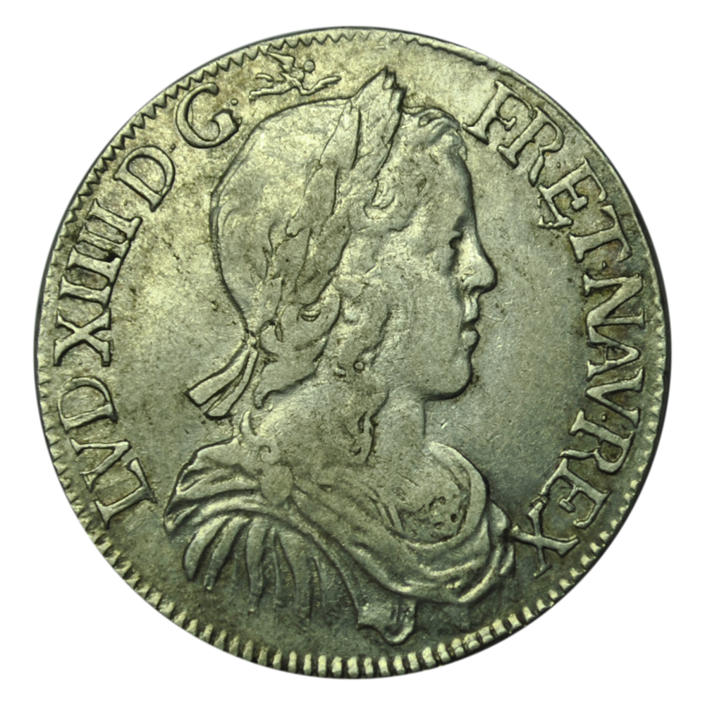 Louis XIV demi-écu à la meche longue 1650 Q