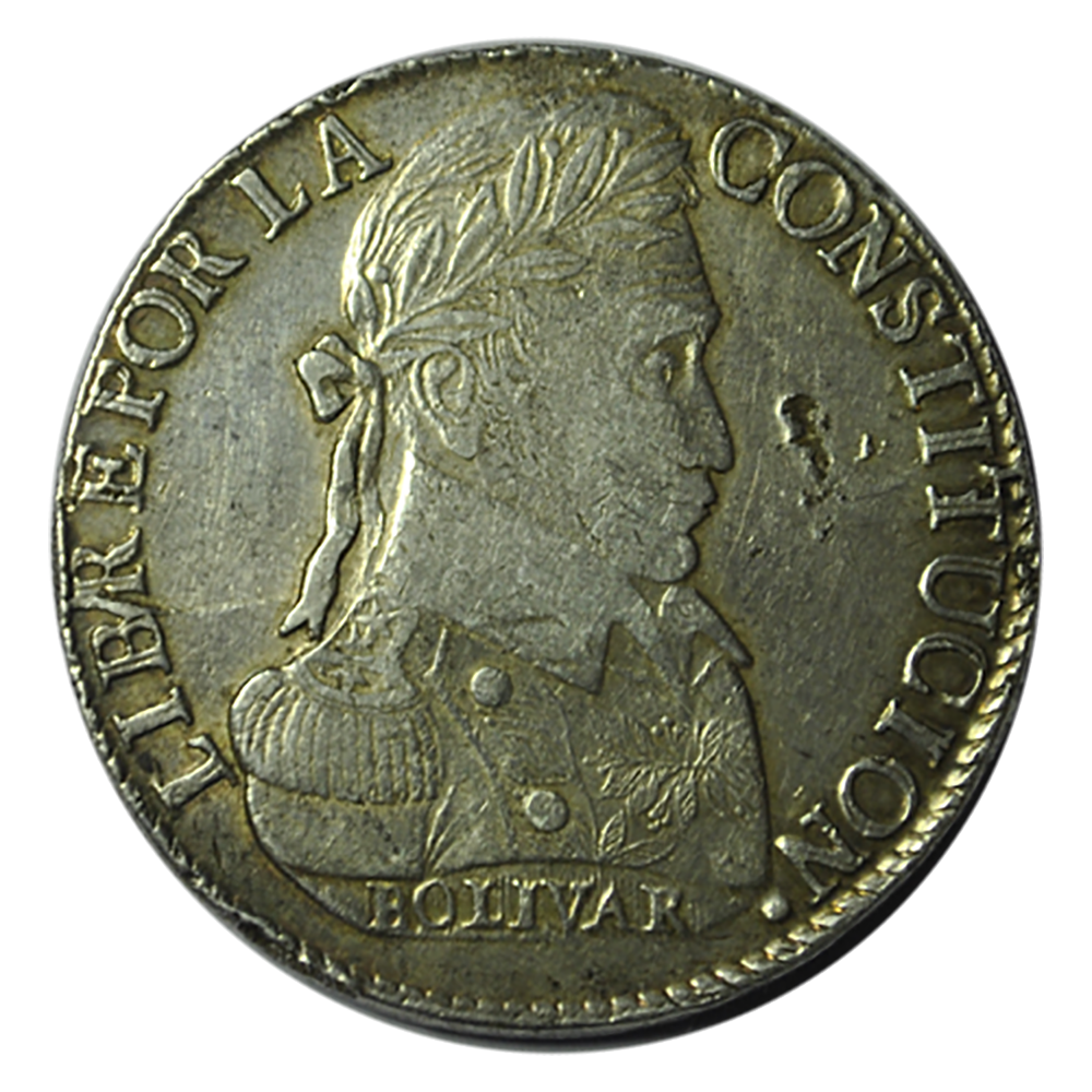 8 Soles Simon Bolivar 1831 Potosi