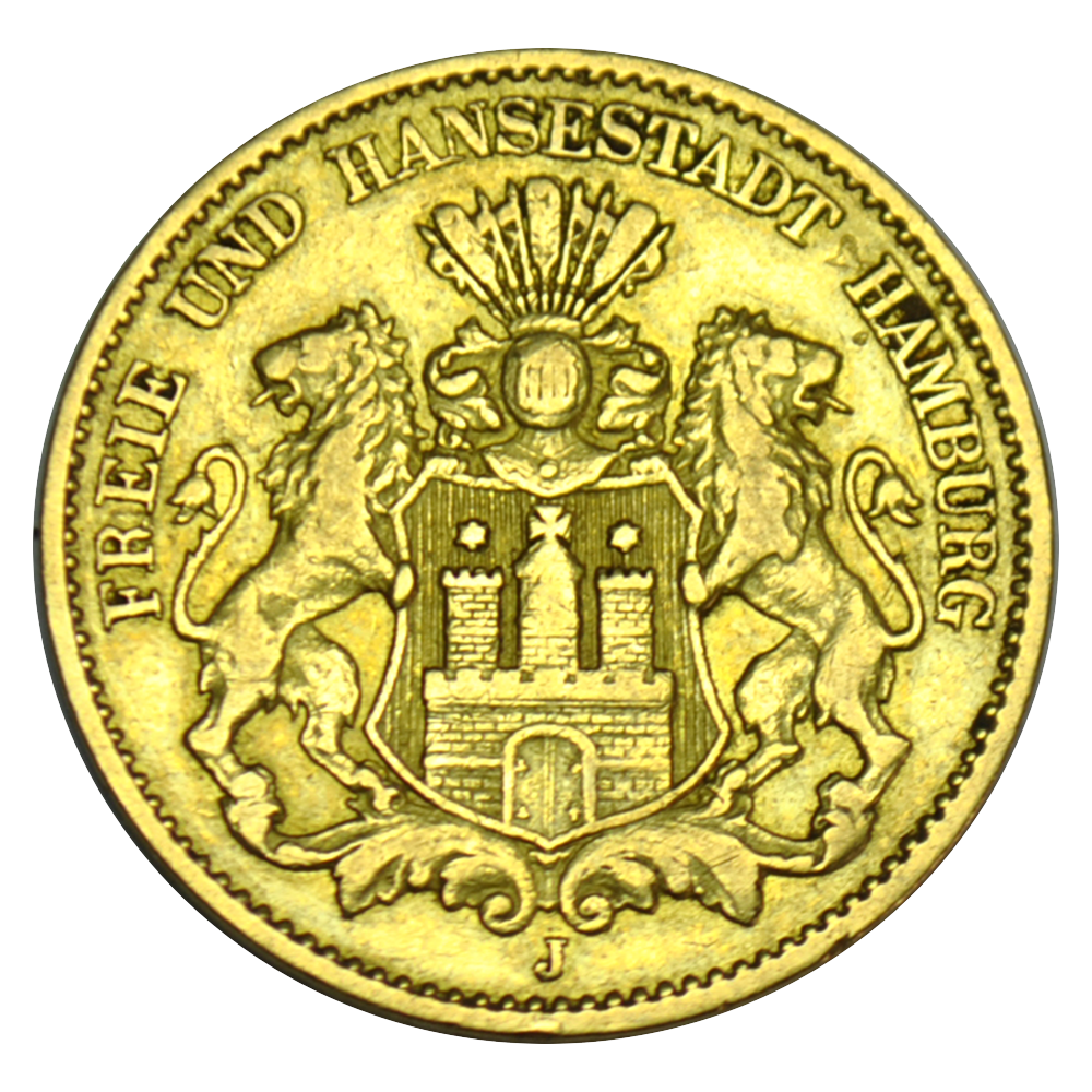 Allemagne - Hambourg - 10 marks - 1879