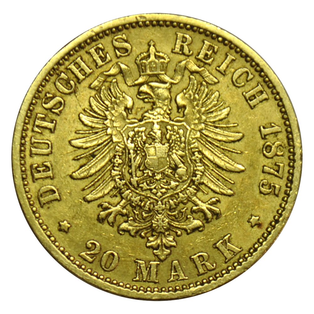 ALLEMAGNE - BRUNSWICK 20 Mark or Guillaume Duc de Brunswick 1875 Berlin
