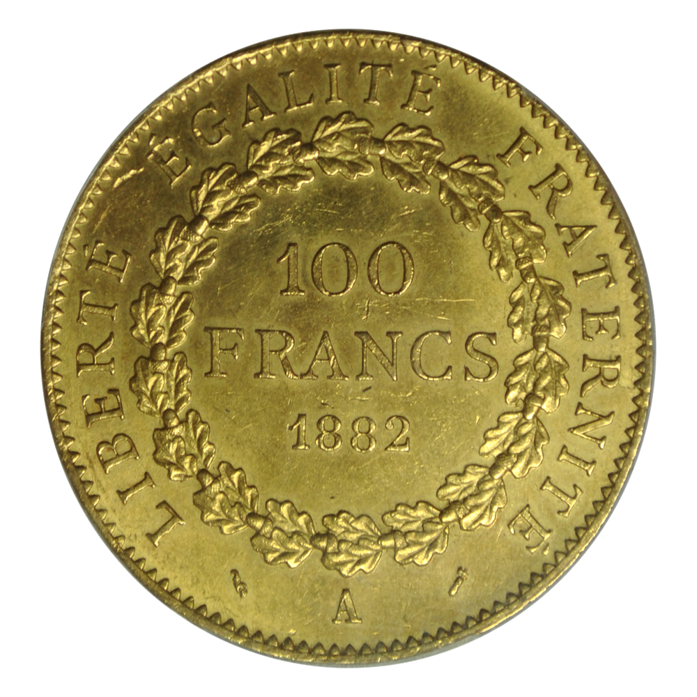 Genie 100 francs 1882 A PCGS MS61