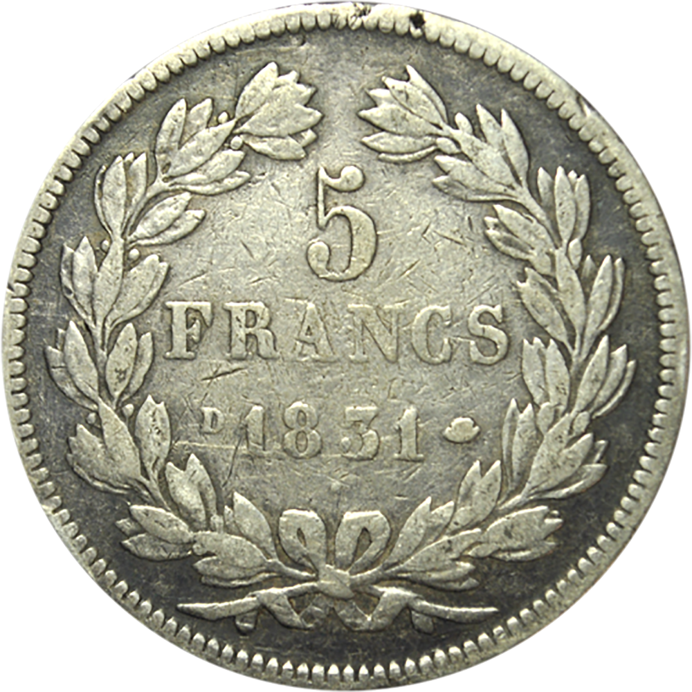 5 Francs Louis-Philippe 1831 D