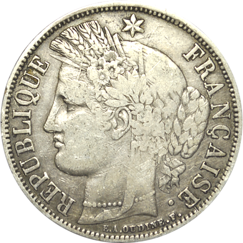 5 Francs Cérès 1870 K M