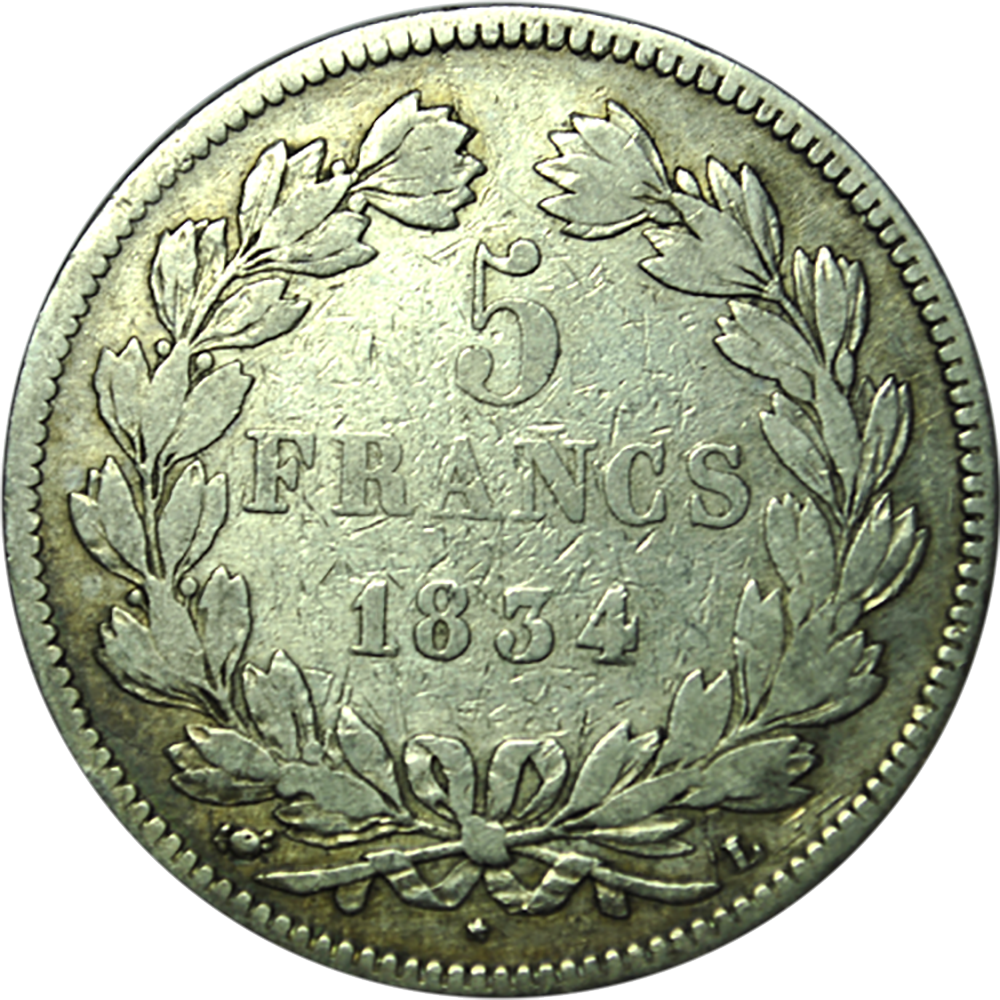 5 Francs Louis-Philippe 1834 L