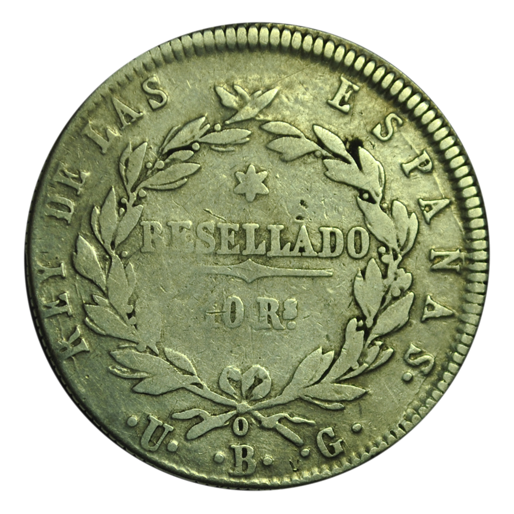 ESPAGNE 10 Reales Ferdinand VII 1821 Bilbao