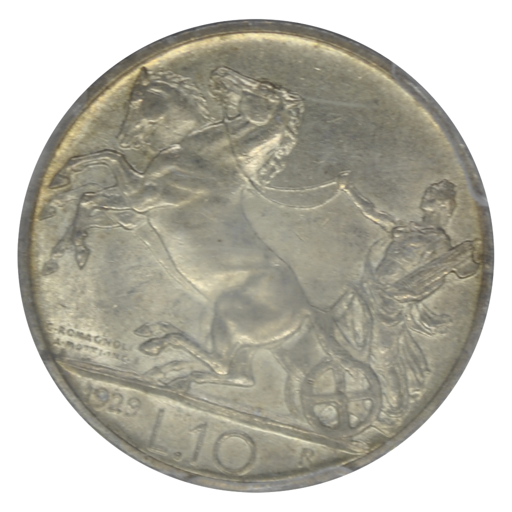 Italie Victor-Emmanuel III 10 Lire 1929 R