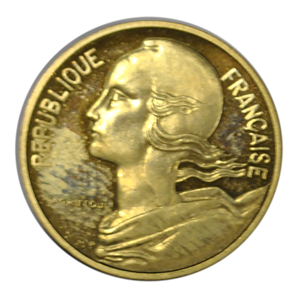 Piéfort  de 10 centimes Marianne 1962 Paris