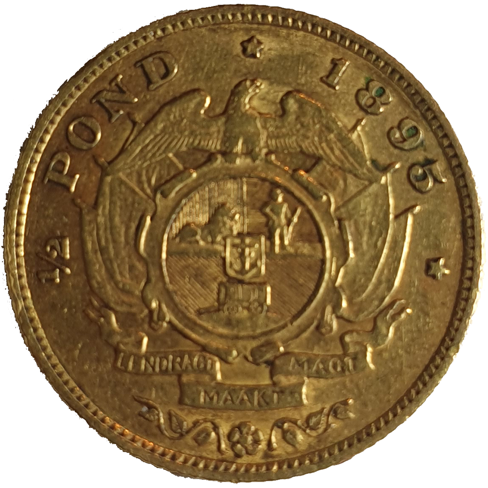 AFRIQUE DU SUD - 1/2 POND - 1895