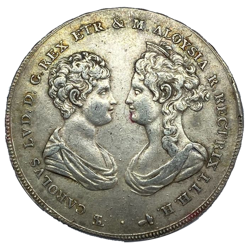 Royaume d'Etrurie 10 Paoli ou Francescone Louis Ier et Marie-Louise de Bourbon 1807 Florence