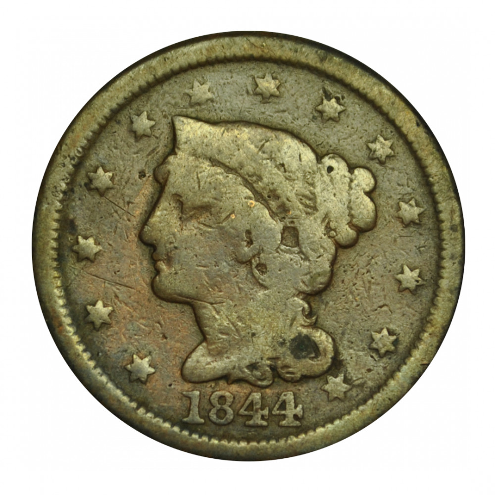 Large cent, tête à gauche 1844 Philadelphie