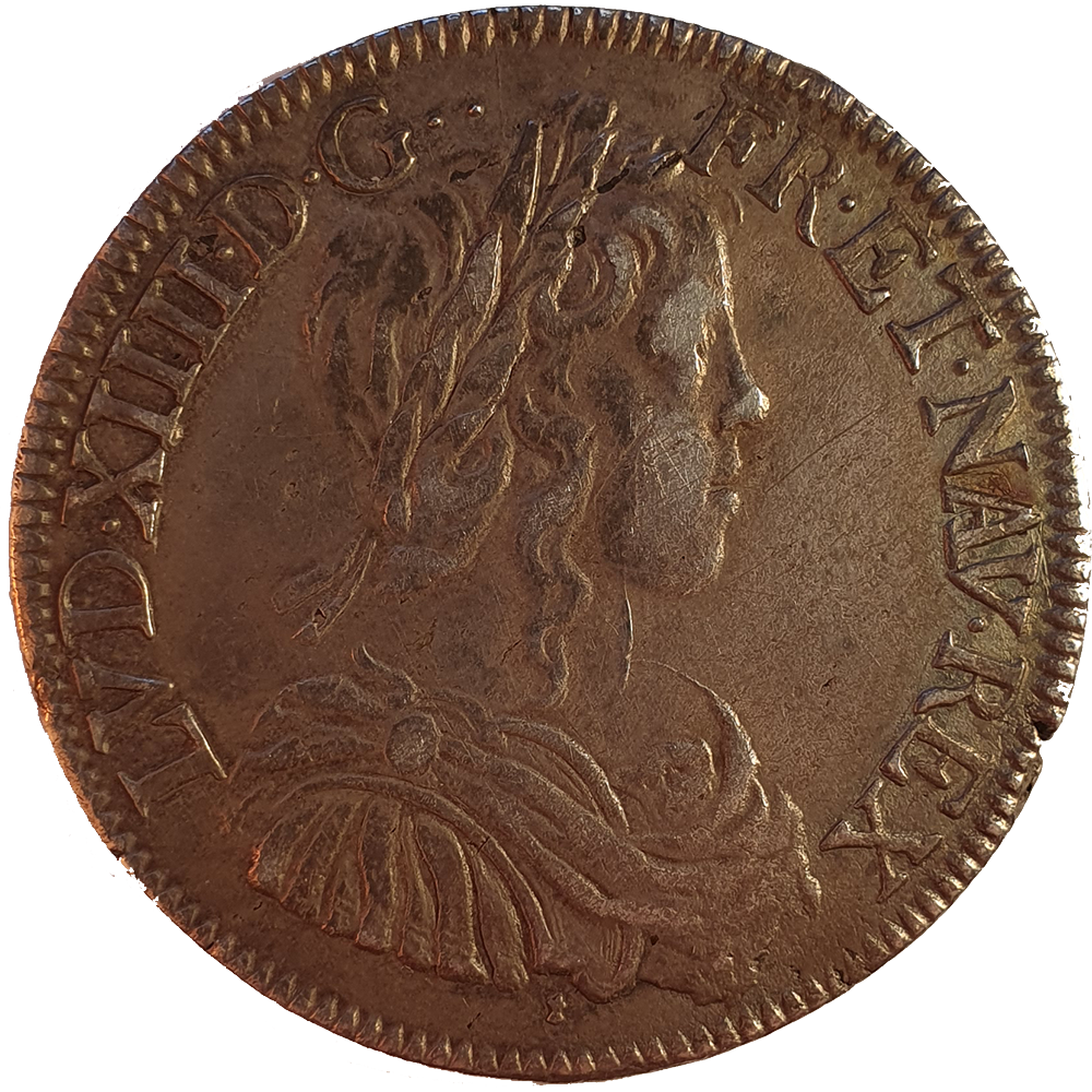LOUIS XIV - demi-écu à la mèche longue - 1657 - Limoges