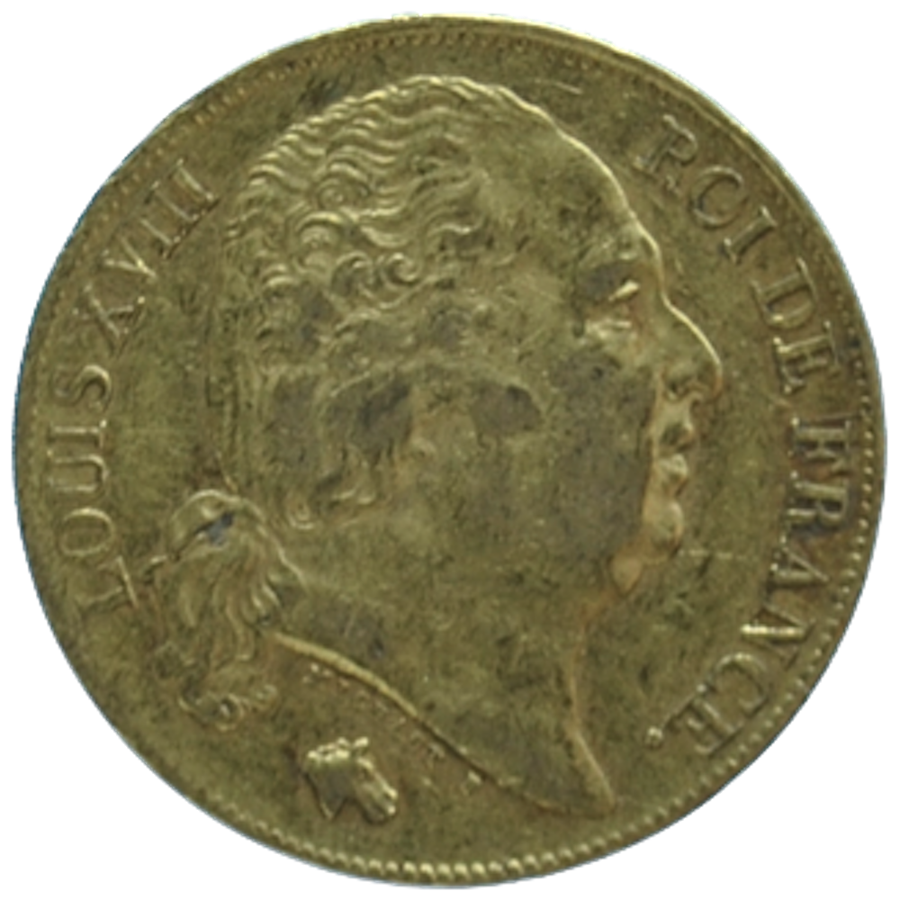 Louis XVIII - 20 francs Or - 1824 - Marseille