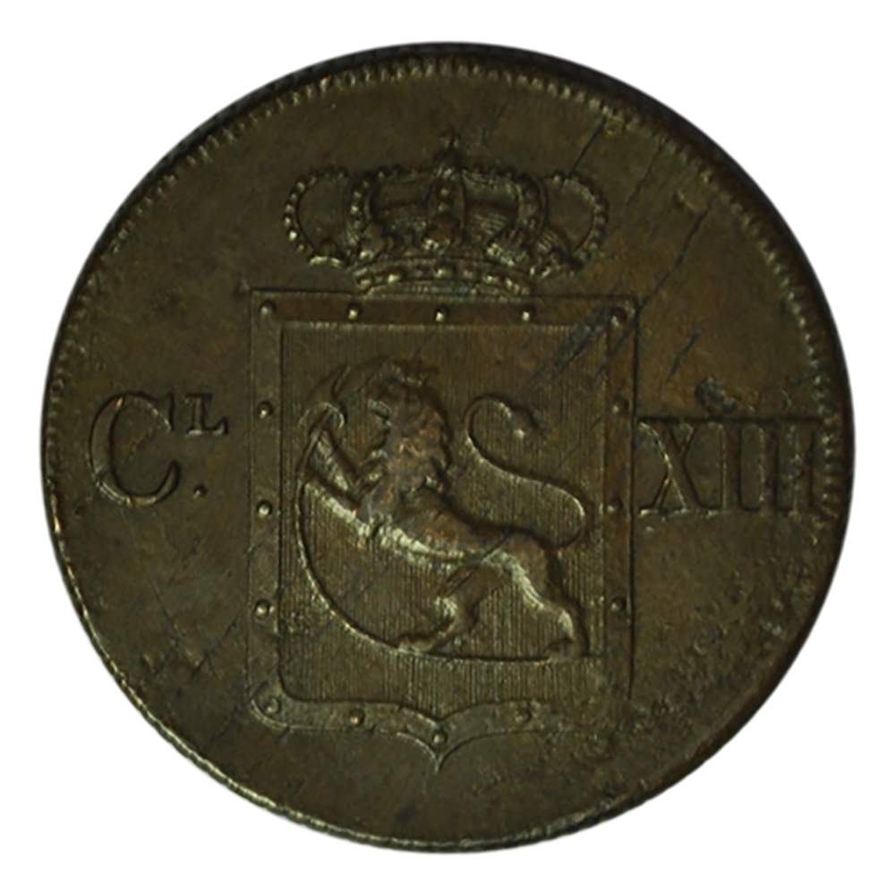 1 Skilling au nom de Charles XIII roi de Suède 1816 Kongsberg