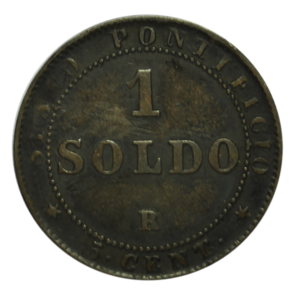 1 Soldo an XXI buste large 1867 R