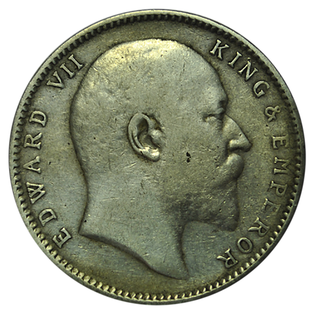 one rupee india 1906 edward VII